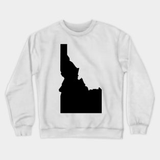 Idaho map in black Crewneck Sweatshirt